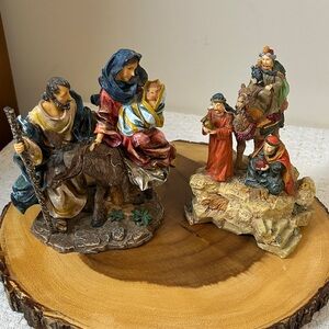 Hand-Painted Nativity Scene Figurines Christmas Decorations